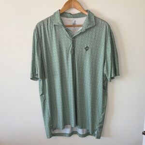 Johnnie-O Light Green Micro-Pattern Polo